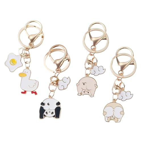 TINEASUR 4stücke Niedliche Tier-Cloud Schlüsselanhänger Cartoon Schlüsselketten Hängende Dekoration Für Taschen Schlüssel Und Bunte Mit Metallhaken von TINEASUR