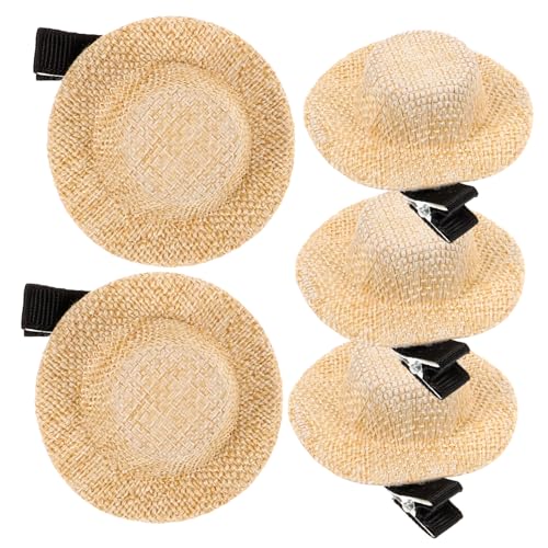 TINEASUR 5er-pack Mini-haarspangen mit Hut Süßes Haar-accessoire für Mädchen Haarspangen-set für Mädchen Haarspangen-kollektion Aus Metallgewebe für Partys von TINEASUR