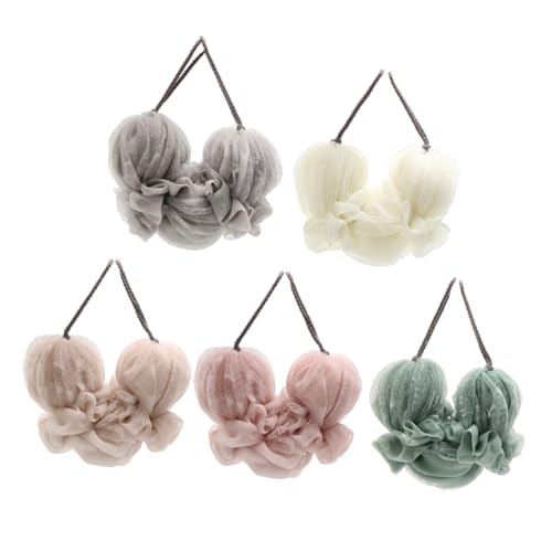 TINEASUR 5 Stück Badestreifen Körper-duschtücher Rückenpeeling-handtücher Weiche Hautfreundliche Badeblumenstreifen Badezimmerzubehör Für Den Heimgebrauch von TINEASUR