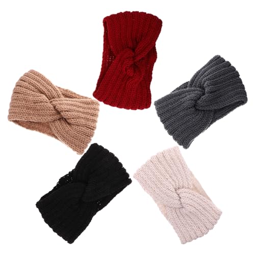 TINEASUR 5stücke Strick Stirnbänder Für Damen Winter Warme Haarbänder Gehäkelte Ohrwärmer Camel Für Kalte Tage Und Windiges Wetter von TINEASUR