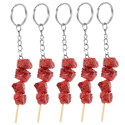 TINEASUR 5stücke Lebensmittel Schlüsselanhänger Simulation Schlüsselanhänger Nette Leckere Mahlzeit Tasche Anhänger von TINEASUR