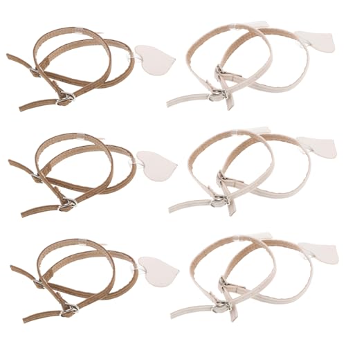 TINEASUR 6 Paar Abnehmbare High Heels Schuhriemen aus Kunstleder Verstellbare Rutschfeste Knöchelriemen für Damen Unsichtbare Bänder zur Stabilisierung Damenschuhe von TINEASUR