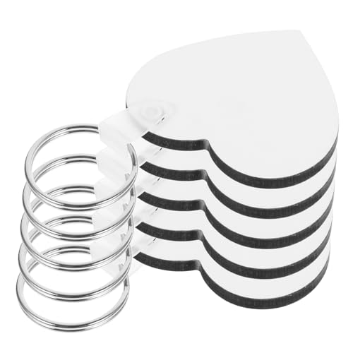 TINEASUR 6 Stücke Sublimations Schlüsselanhänger Rohlinge Blanko Anhänger Schlüsselring Aus Aluminium Selbstgemacht Handwerk Schlüsselanhänger Für Personalisierte Geschenke von TINEASUR