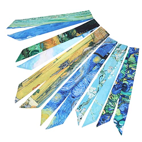 TINEASUR 6stücke Schal Für Damen Handtaschen Aus Seidenimitat Als Taschenhenkelband Haarband Und Schal Für Frauen Mädchen Mit Hoher Und Langlebigkeit von TINEASUR