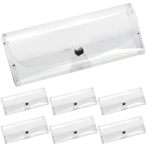 TINEASUR 7 Teiliges Hartschalen Brillenetui Set Tragbares Etui Für Sonnenbrillen Und Brillen Robustes Und Leichtes PVC Gehäuse Für Optimalen Schutz Ideal Für Reisen Und Aufbewahrung von TINEASUR