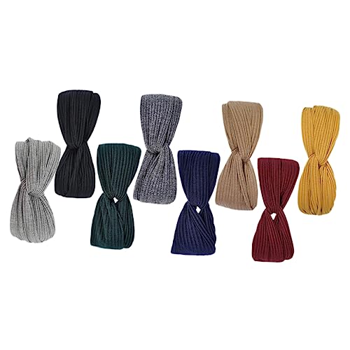 TINEASUR 8stücke Yoga-stirnband Stretchy Schweiß Stirnbänder Sport Damen Workout Stirnband Gedrehtes Turban Für Laufen Fitness Atmungsaktiv Elastisch Halt Haar Schützen von TINEASUR