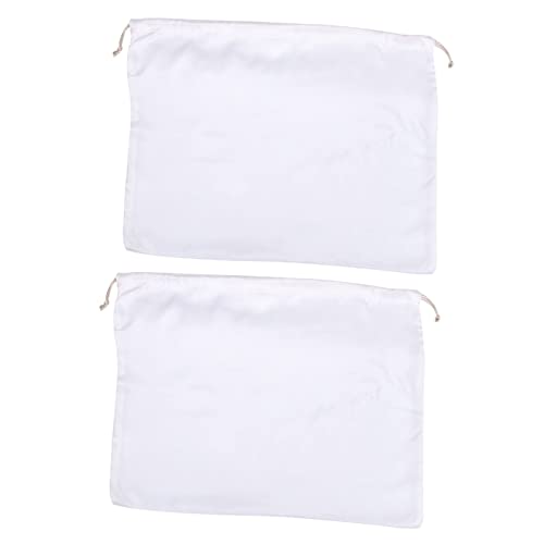 TINEASUR Aufbewahrungstasche Aus Nylon Mit Kordelzug Haushalts-Aufbewahrungstasche Für Kleidung Und Handtücher Schwarz 60 X 50 cm 2 Stück von TINEASUR