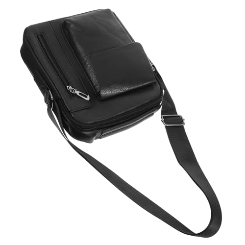 TINEASUR Business Herren Crossbody Schultertasche Kleine Umhängetasche Multifunktionale Gürteltasche Für Outdoor Sport Reise Alltag Schwarz Stylish Waist Pack von TINEASUR