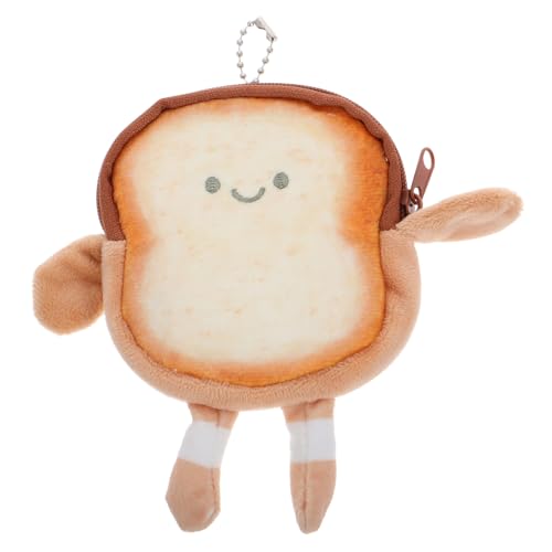 TINEASUR Kawaii Plüsch Toast Geldbörse Lustige Wechselgeldbörse Für Aufbewahren Von Münzen Und Kopfhörern Für Shopping Und von TINEASUR