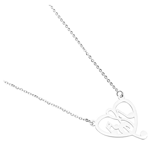 TINEASUR Charm anhänger Halskette aus Edelstahl Modische Musiknoten Kette mit Zarter Clavicle Chain Langlebiger Schmuck für Damen als Geschenk zu Geburtstag und Valentinstag von TINEASUR
