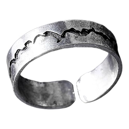 TINEASUR Einzigartiger Modischer Silberschmuck Mit Rissdesign Verstellbar Als Zum Jahrestag Für Damen Und Herren von TINEASUR