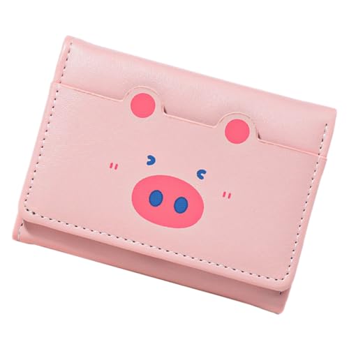 TINEASUR Damen Cartoon Geldbörse Kurze Modische Brieftasche Mit Vielen Kartenfächern Und Reißverschluss Für Reisen Und Alltag von TINEASUR