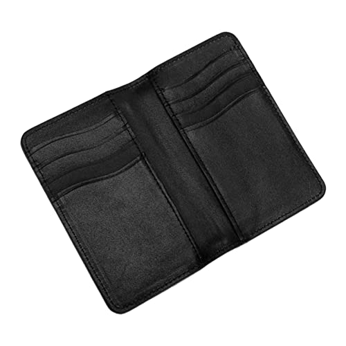 TINEASUR Einfache Leder Geldbörse Für Herren Und Damen Robuste Multi-Pocket Kreditkarten Und Reisepass-hülle Kartenfächer Schwarz von TINEASUR