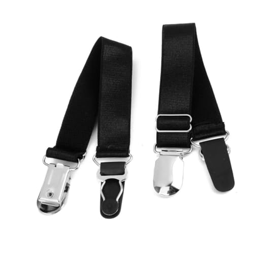 TINEASUR Strumpfhalter Mit Clips Schwarz Für Strümpfe Verstellbare Strumpfbandschnallen Aus Nylon Und Metall Für Damen Elastische Strumpfbandhalter Gegen Verrutschen von TINEASUR