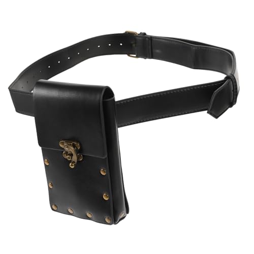 TINEASUR Retro Punk Gürteltasche Für Damen Verstellbare Bauchtasche Aus Strapazierfähigem Pu Für Reisen Partys Und Alltag Stilvoller Geldbeutel Für Verschiedene Anlässe von TINEASUR
