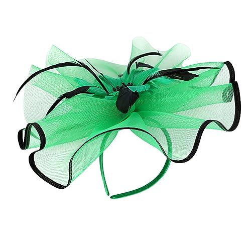 TINEASUR Tea Party Headdress Für Frauen Exaggerierter Fascinator Kopfband Eleganter Haarschmuck Für Hochzeiten Bälle Und Feste Leicht Und Vielseitig Mit Schwarzem Rand von TINEASUR