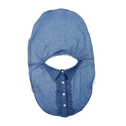 TINEASUR Decorative Denim Fake Collar Für Damen Abnehmbarer Krageneinsatz Im Modernen Design Für Jede Oder Oberteil Atmungsaktiver von TINEASUR