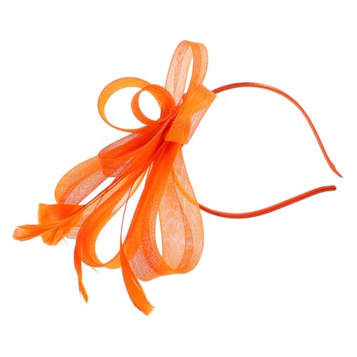 TINEASUR Fascinator Haarreif mit Federn Eleganter Teeparty Hut für Damen Haarschmuck für Hochzeiten Cocktail Events und Besondere Anlässe Orange TINEASUR Fascinator Haarreif mit Federn Eleganter Teeparty Hut für Damen Haarschmuck für Hochzeiten Cocktail Events und Besondere Anlässe Orange von TINEASUR