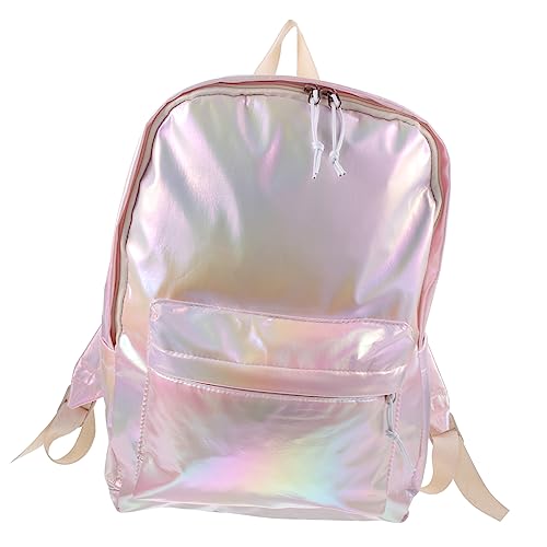 TINEASUR Fashion Mädchen Rucksack Aus Pu Kunstleder Glitzer Tagesrucksack Für Schule Und Reisen Geräumige Handtasche Für Damen Wasserabweisend Elegant in Pink von TINEASUR