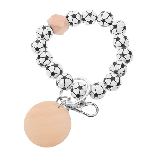 TINEASUR Perlenarmband Schlüsselanhänger Fußball Schlüsselanhänger Fußball Sport Armband von TINEASUR