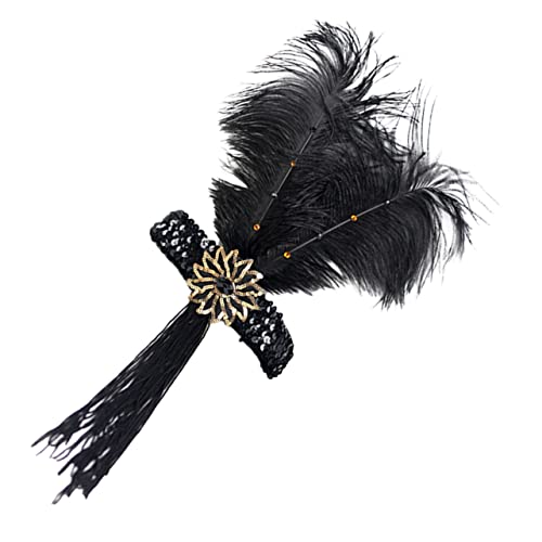 TINEASUR Flapper Haarband Mit Federn Und Langen Fransen Elegantes Accessoire Für Damen Im Jahre Stil Für Partys Hochzeiten Und Besondere Anlässe von TINEASUR