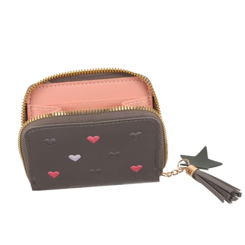 TINEASUR Münztasche Kleine Geldbörse Aus Pu- Tragbar Für Reise Münzgeldbörse Zum Einkaufen Mit Reißverschluss Für Damen Herren von TINEASUR