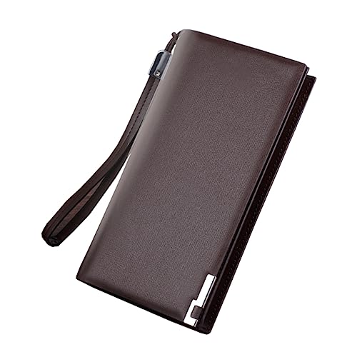 TINEASUR Multifunktionales Herrenportemonnaie Mit Langem Reißverschluss Große Kapazität Stilvolles Design Für Büro Und Alltag Kaffeefarbe Perfektes Für Besondere Anlässe von TINEASUR