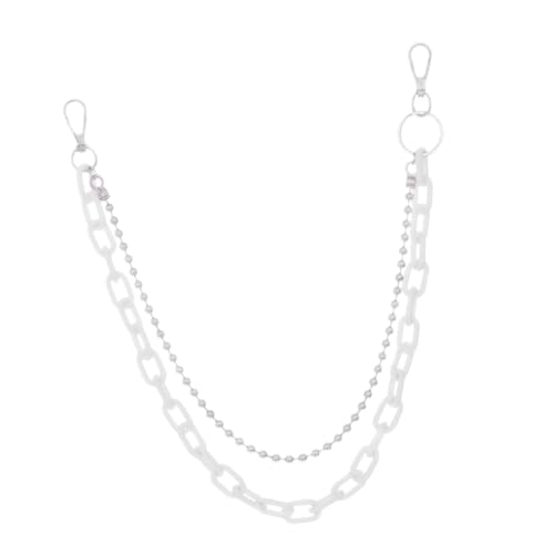 TINEASUR Geometrische Punk Waist Chain Aus Runden Perlen Exaggerative Hip-hop Gürtel Für Erwachsene Weiß Leicht Langlebig Und Komfortabel Für Modische Akzente von TINEASUR