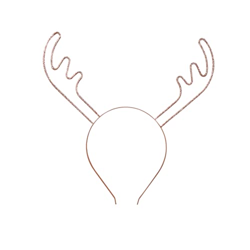 TINEASUR Gold Weihnachts Geweih Haarreifen Lustiger Antler Kopfband Für Und Erwachsene Festlicher Kopfschmuck Für Weihnachten Cosplay Und Partys Perfekte Accessoires Für von TINEASUR