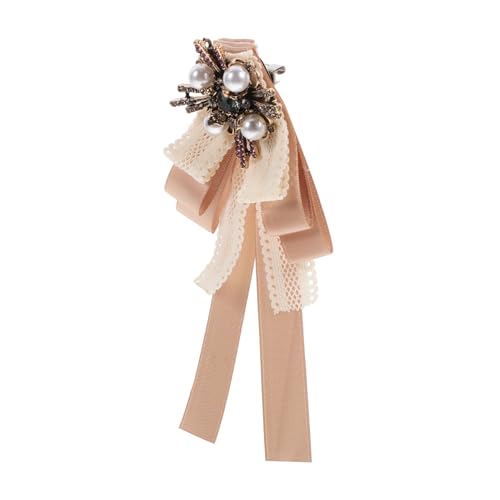 TINEASUR Große Schleifenbrosche für Damen Retro Design mit Spitze Kunstperlen Kleider Anlässe Verleiht Jedem Outfit Einen Verspielten TINEASUR Große Schleifenbrosche für Damen Retro Design mit Spitze Kunstperlen Kleider Anlässe Verleiht Jedem Outfit Einen Verspielten von TINEASUR