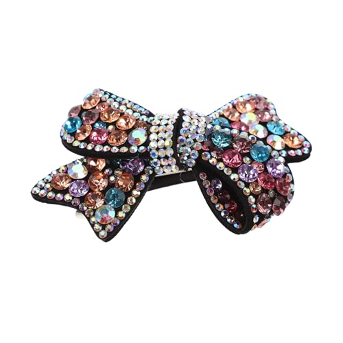 TINEASUR Haarnadel Strassfeder Schleifenkopfschmuck Haarspangen Für Die Braut Zarte Haarbanddekore Haarbänder Für Damenhaar Bogen Feder Kopfschmuck Retro- Frühling Pu Colorful von TINEASUR