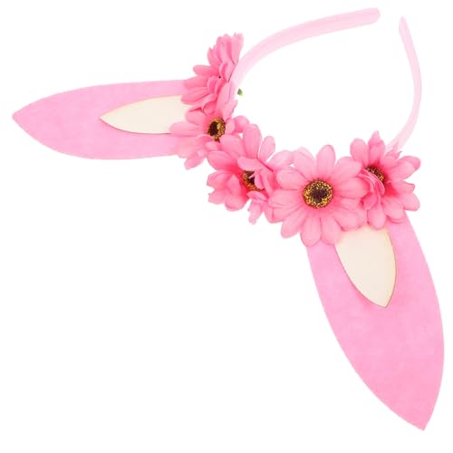 TINEASUR Realistisches Hasen-stirnband Mit Blumendekor Für Frauen Jungen Und Mädchen Lebhaftes Party-stirnband von TINEASUR