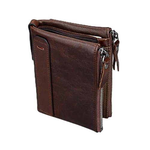 TINEASUR 1stück RFID-geschütztes Lederportemonnaie Für Herren Multifunktionale Geldbörse Mit Reißverschluss Braun Kompakte Bietet Für Kreditkarten Bargeld Und Münzen von TINEASUR