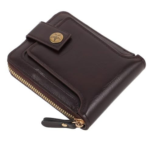 TINEASUR Reißverschluss Herren Geldbörse Mit Reißverschlussfach Kleine Kartenetui Für Herren Multifunktionale Reise Geldbörse Kompakt Für Täglichen Gebrauch von TINEASUR