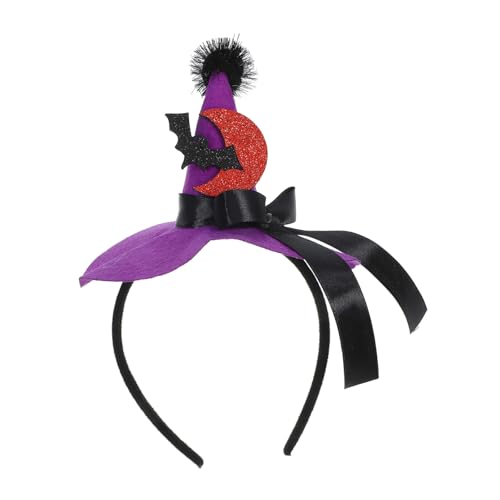 TINEASUR Halloween Kopfband Mit Hexenhut Schädel Und Schleife Dekorativer Haarschmuck Für Halloween-feiern Kreatives Und Bequemes Accessoire Für Festliche Outfits von TINEASUR