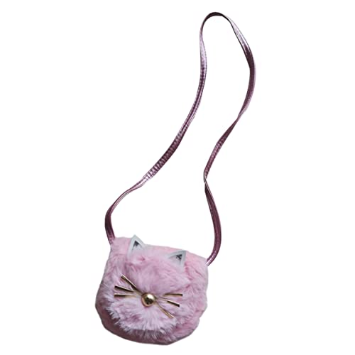 TINEASUR Süße Cartoon Katze Plüsch Umhängetasche Für Junge Mädchen Weiche Und Langlebige Katzentasche Zum Einkaufen Für Partys Passt Zur Mode Kleiner Mädchen von TINEASUR