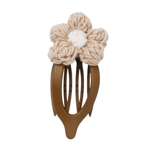 TINEASUR Knitted Flower Hair Claw Clip aus Weichem Garn zu Dickem und Dünnem Haar Fester für Halbe Hochsteckfrisuren Vielseitig für Glattes und Lockiges Haar Damenaccessoire von TINEASUR