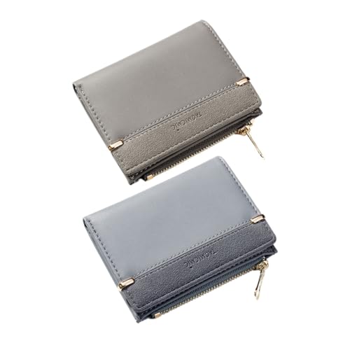 TINEASUR Kompakte Damen Geldbörse Aus PU Multifunktionale Kurze Geldtasche Mit Reißverschluss Handtasche Mit Karten Und ünzfach von TINEASUR