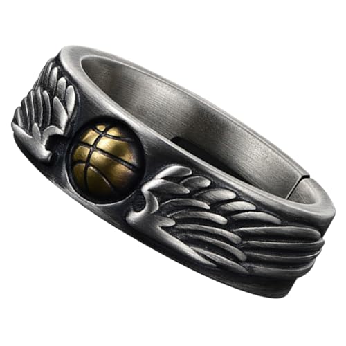 TINEASUR Basketball Charm Für Aus Metall Eleganter Herrenschmuckring Mit Retro-fingerdekoration Für Partys Und Alltag von TINEASUR