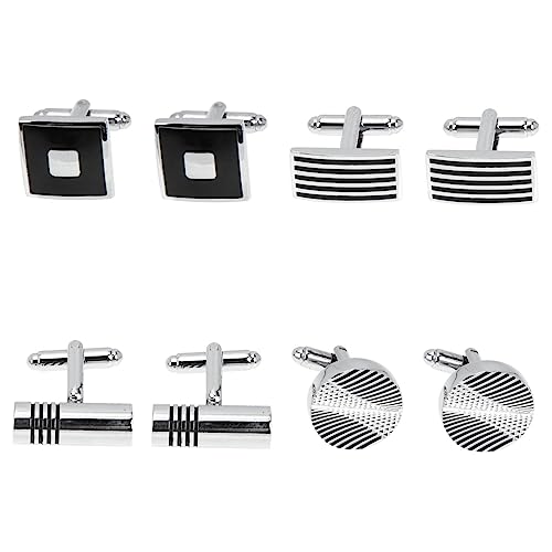TINEASUR Manschettenknöpfe Für Herren Eleganter Business Manschettenknöpfe Set Mit Emaillierten Und Gemusterten Designs Ideales Für Väter Und Bräutigame von TINEASUR