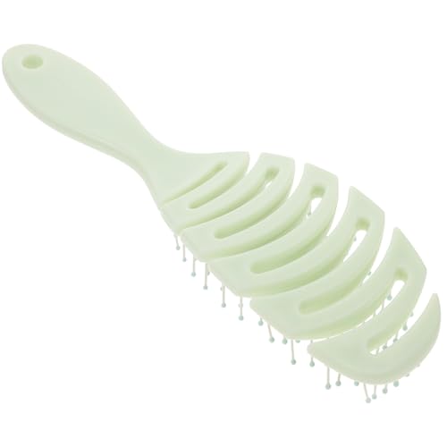 TINEASUR Massage Haarkamm für Frauen Antibeschwerender Großer Gebogener Kamm Entwirrt Dickes Lockiges Haar Ergonomisch Geformt Langlebig zum Stylen und Pflegen Grün von TINEASUR