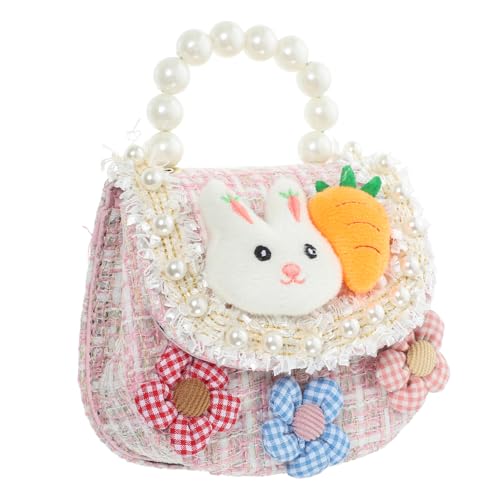 TINEASUR Mädchen Umhängetasche Mit Blumenmotiv Niedlicher Crossbody Rucksack Für Tragbarer Schulterbeutel Karottenrosa Für Kleine Abenteuer Und Alltag von TINEASUR