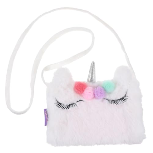TINEASUR Unicorn Design Schultertasche Plüsch Umhängetasche Für Mädchen Niedliche Geldbörse Und Tragbare Aufbewahrungstasche Für Alltag Und Besondere Anlässe von TINEASUR