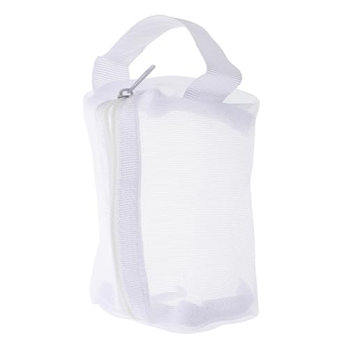 TINEASUR Netzbeutel Mit Reißverschluss Kleiner Make-up-Organizer Für Damen Weiß Aus Tragbar Für Reise Und Alltag Atmungsaktiv Für Kosmetik Lippenstift Und Pinsel von TINEASUR