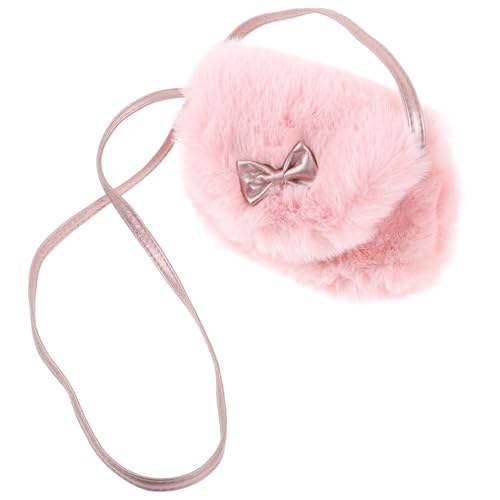 TINEASUR Pelzige Umhängetasche Für Kleine Mädchen Süße Tasche Zum Tragen Platz Für Handy Und Schlüssel Für Strand Und Reisen von TINEASUR