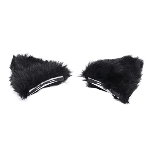 TINEASUR Plüsch Katzenohren Haarspange Mädchen Dance Party Kopfschmuck Entzückende Haarnadel Kostümaccessoire von TINEASUR