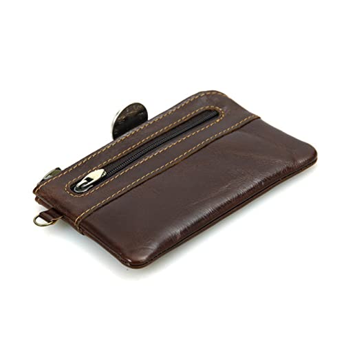TINEASUR Retro Herren Brieftasche Mit Reißverschluss Ledertasche Für Business Tragbare Geldtasche Multifunktionsreißverschlusstasche Für Männer von TINEASUR