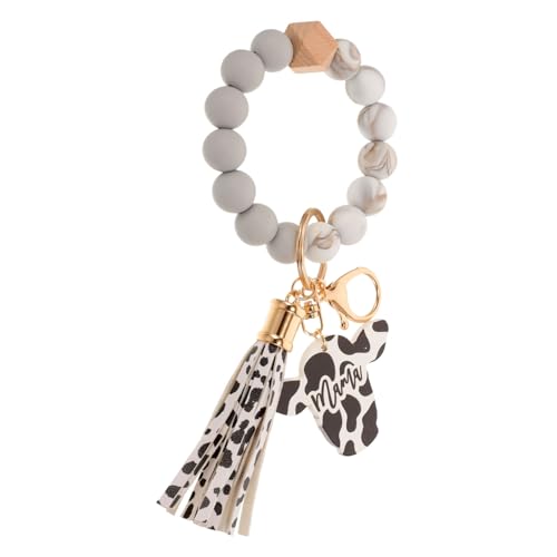 TINEASUR Bead Keychain Armband Mit Kuhmuster Langlebiges Silikonmaterial Stilvoller Western-Look Als Für Damen Und Herren Bead Charms Für Schlüsselanhänger Und Armbänder TINEASUR Bead Keychain Armband Mit Kuhmuster Langlebiges Silikonmaterial Stilvoller Western-Look Als Für Damen Und Herren Bead Charms Für Schlüsselanhänger Und Armbänder von TINEASUR