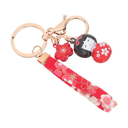 TINEASUR Cartoon Puppen Schlüsselanhänger Kirschblüten-Glocken Einzigartiges Design Dekorativer Schlüsselring Für Taschen Und Rucksäcke Leicht Und Langlebig von TINEASUR