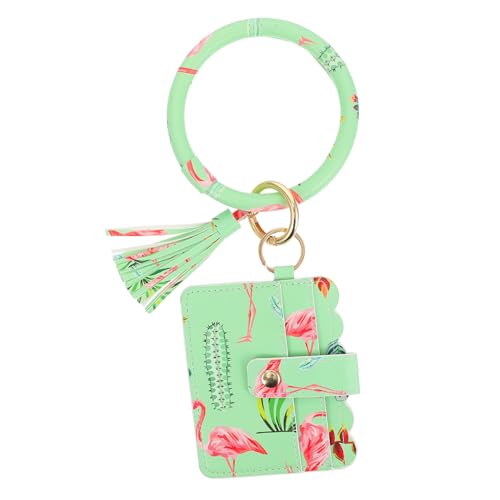 TINEASUR Schlüsselanhänger für Kartenetuis Mini-Geldbörse Geldbörsen Damen Geldbörse kreditkarten Credit Card Kartenetui Schlüsselanhänger Armreif-Schlüsselanhänger Zinklegierung Green von TINEASUR